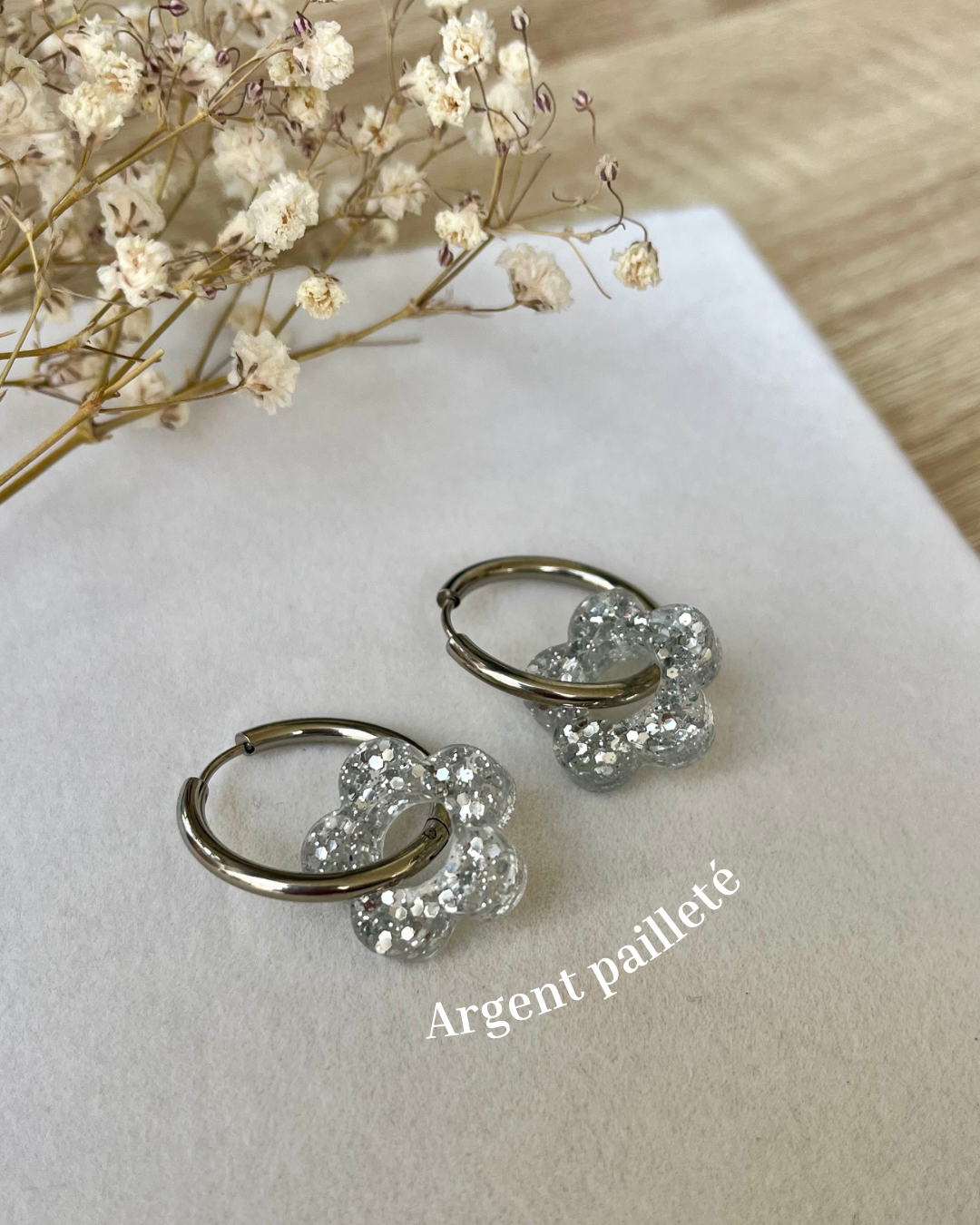 Boucles d'oreilles interchangeables - Paillettes