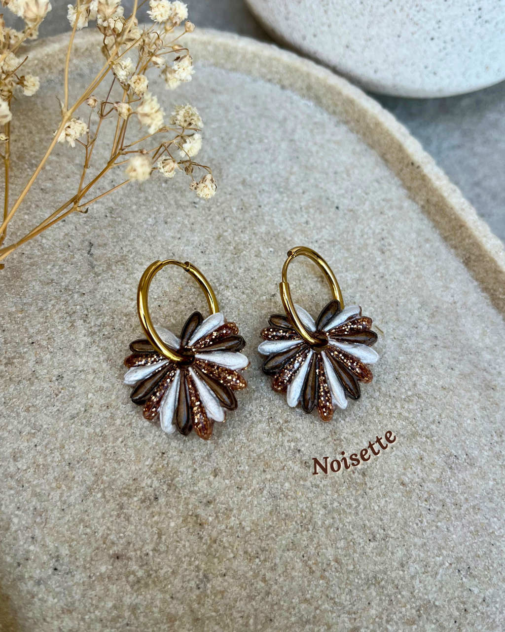 Boucles d'oreilles interchangeables - collection "PAMPA"