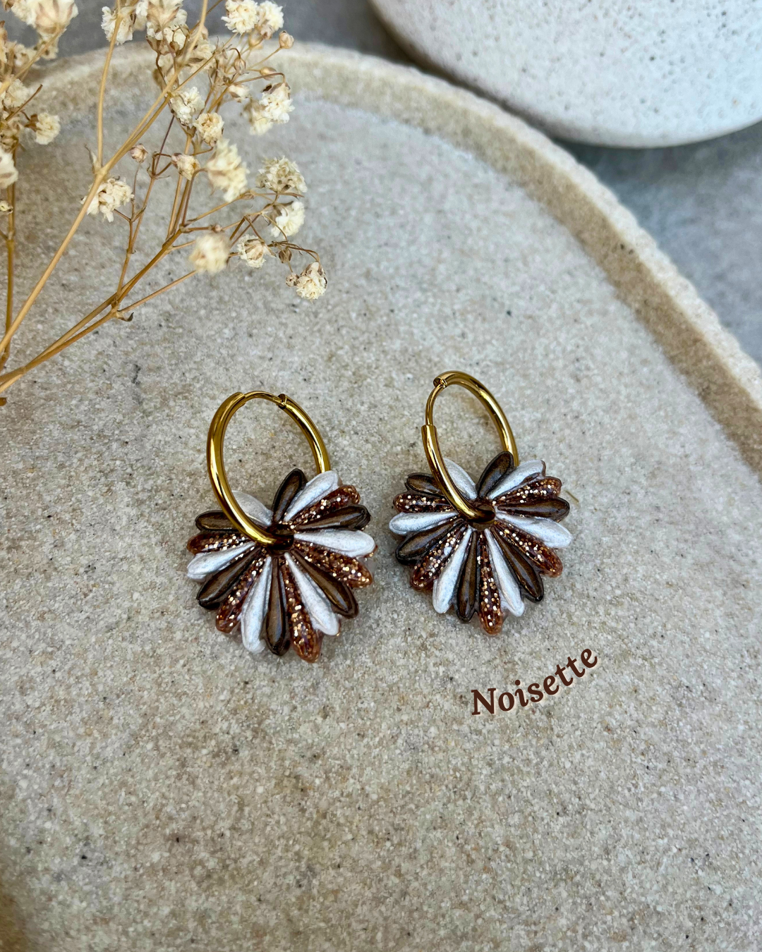 Boucles d'oreilles interchangeables - collection "PAMPA"