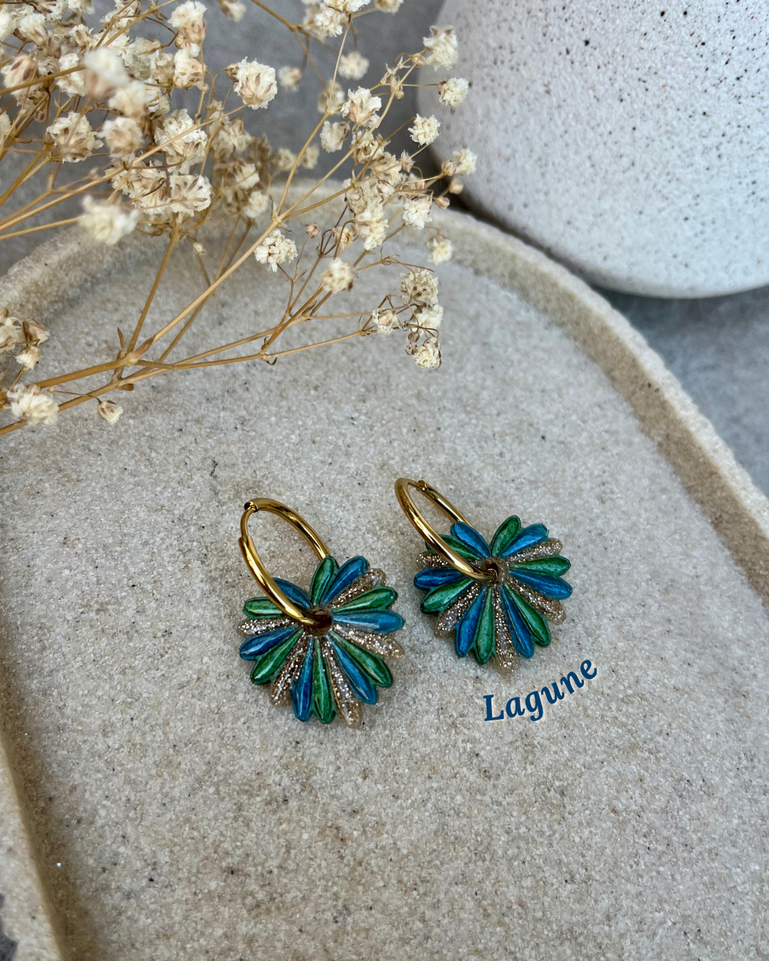 Boucles d'oreilles interchangeables - collection "PAMPA"
