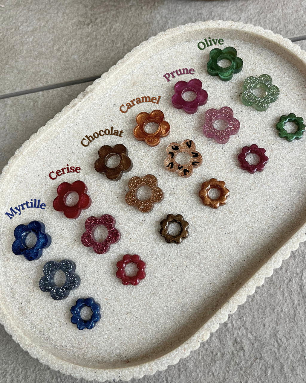 Boucles d'oreilles interchangeables - Unies et nacrées // nouvelle collection