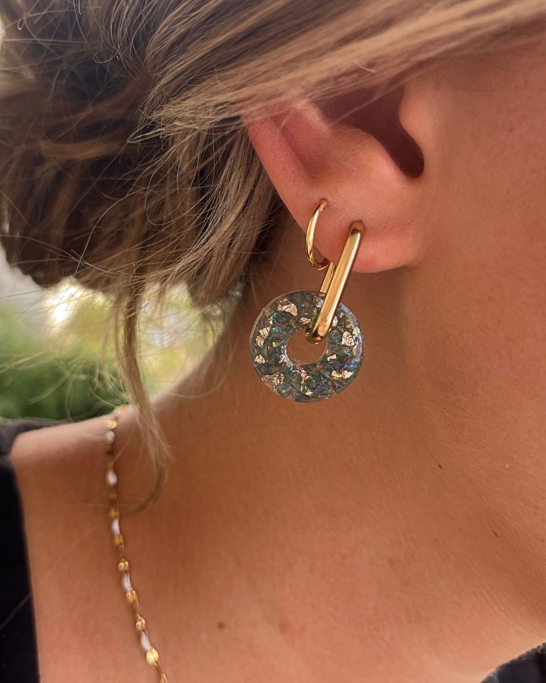 Boucles d'oreilles interchangeables rondes - Auréa
