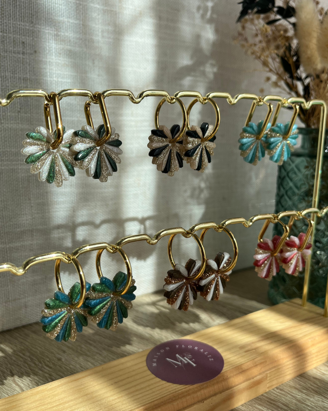 Boucles d'oreilles interchangeables - collection "PAMPA"