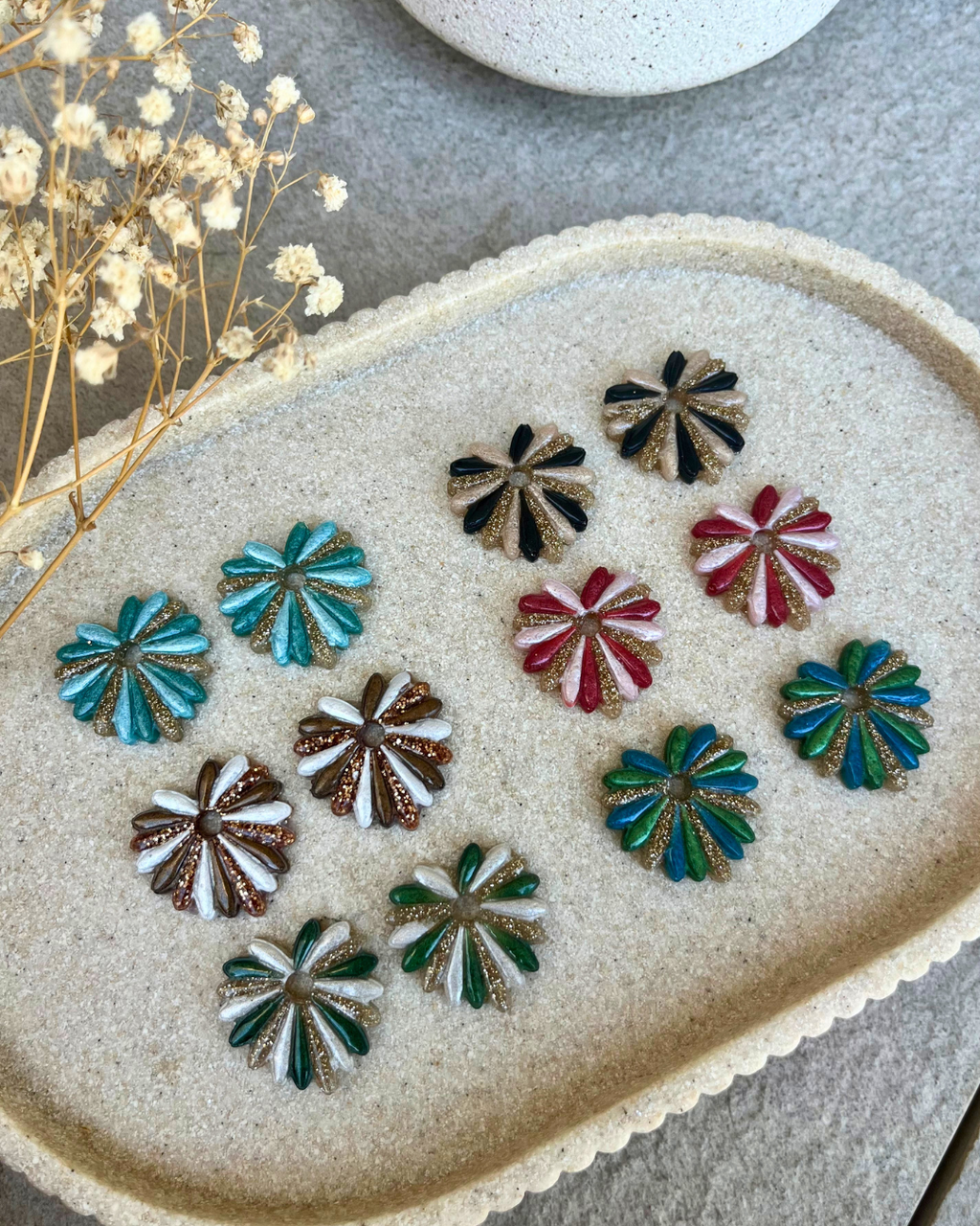 Boucles d'oreilles interchangeables - collection "PAMPA"