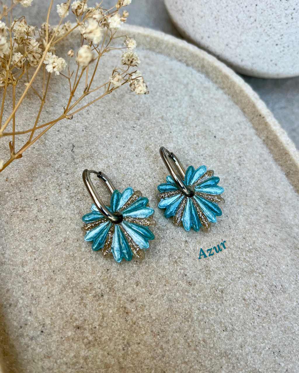 Boucles d'oreilles interchangeables - collection "PAMPA"