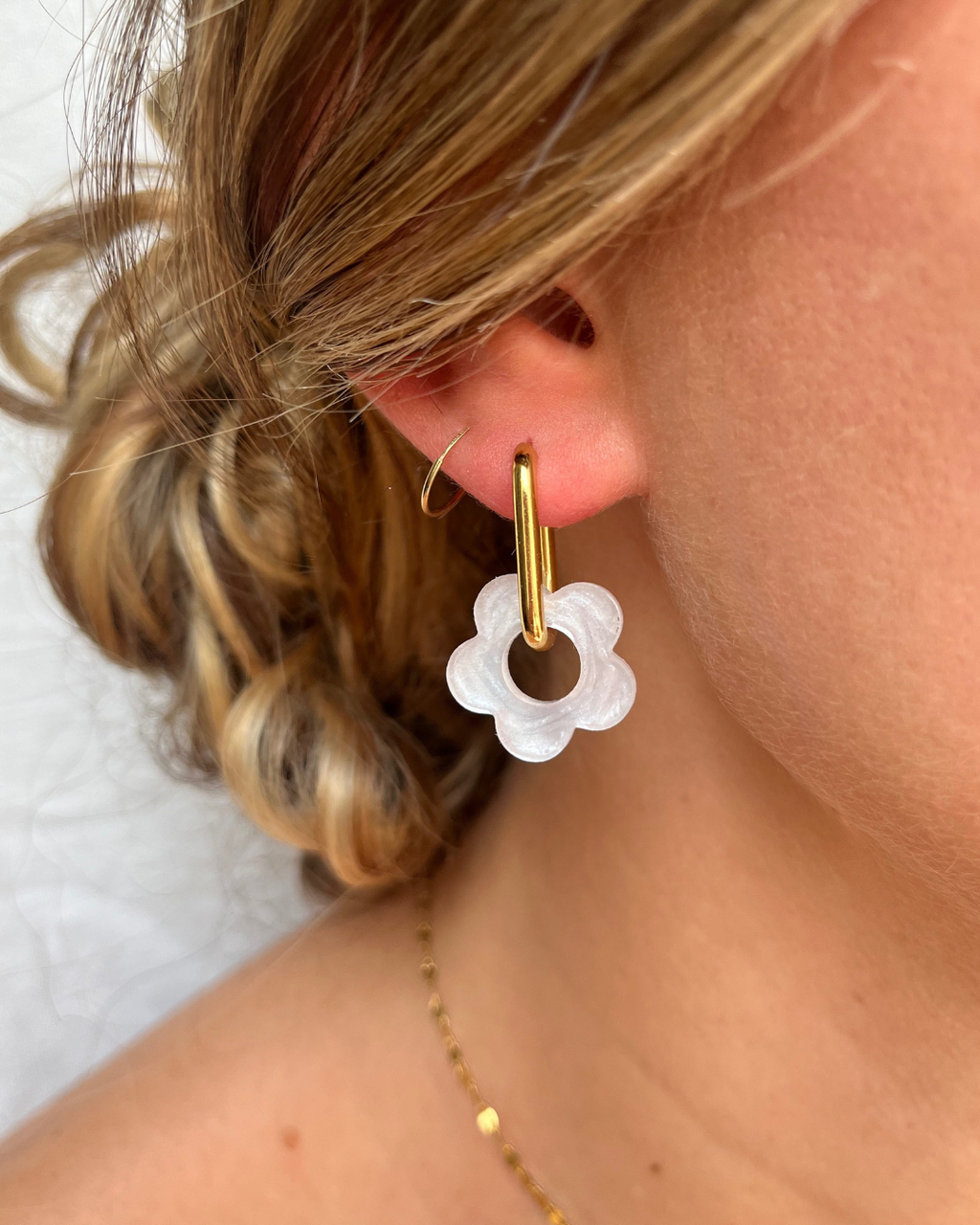 Boucles d'oreilles interchangeables - Unies et nacrées