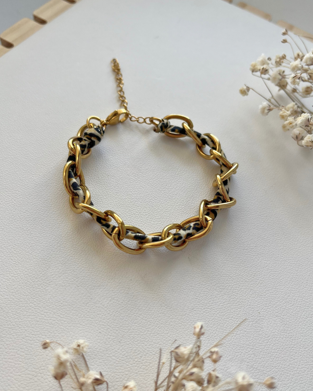 Bracelet Maille & Léopard