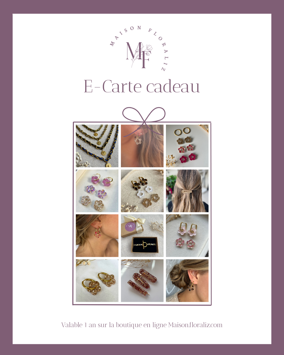 Carte-cadeau en ligne Maison Floraliz (Envoi instantané par mail)