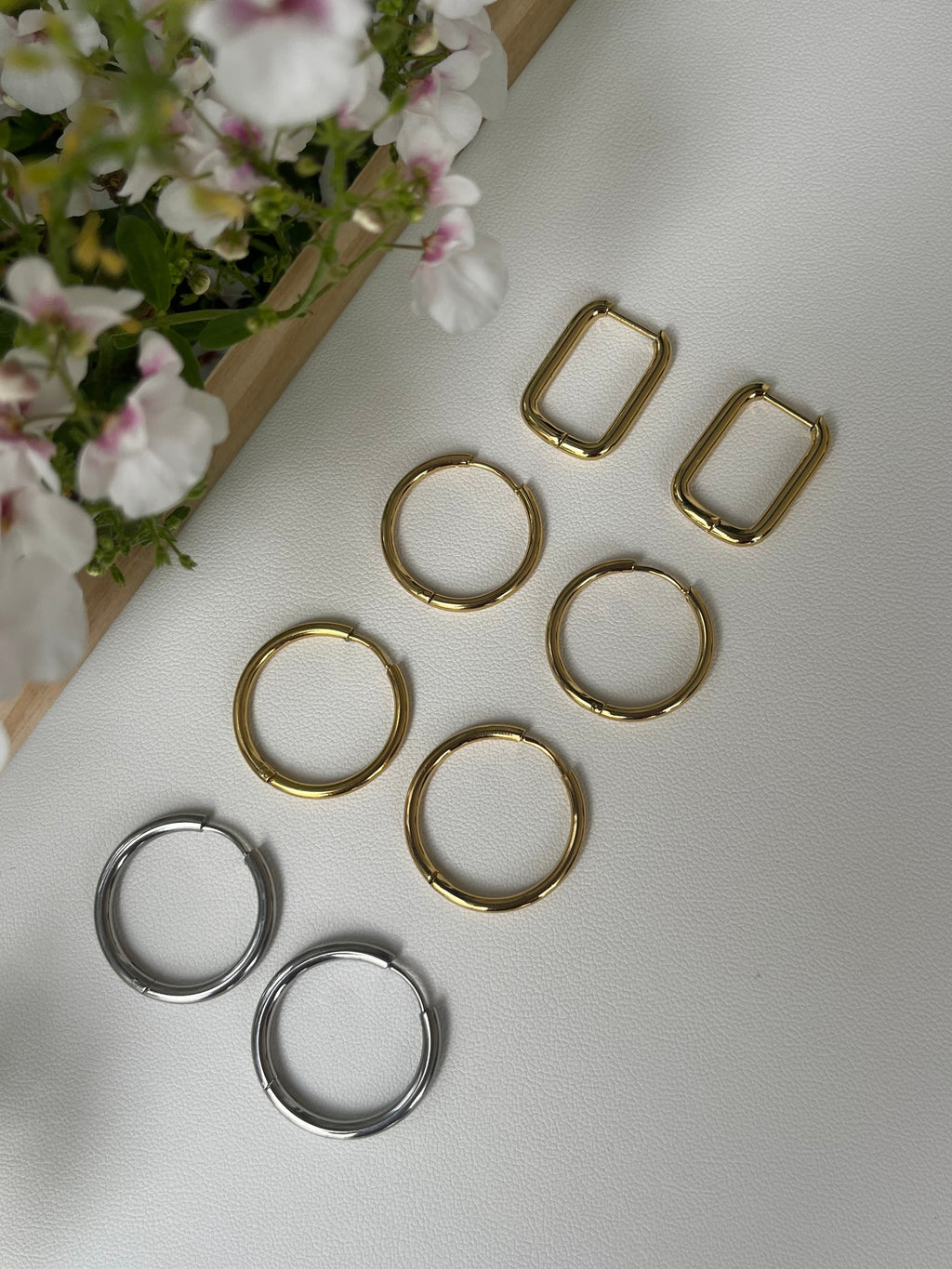 Boucles d'oreilles interchangeables - Fleurs d'été