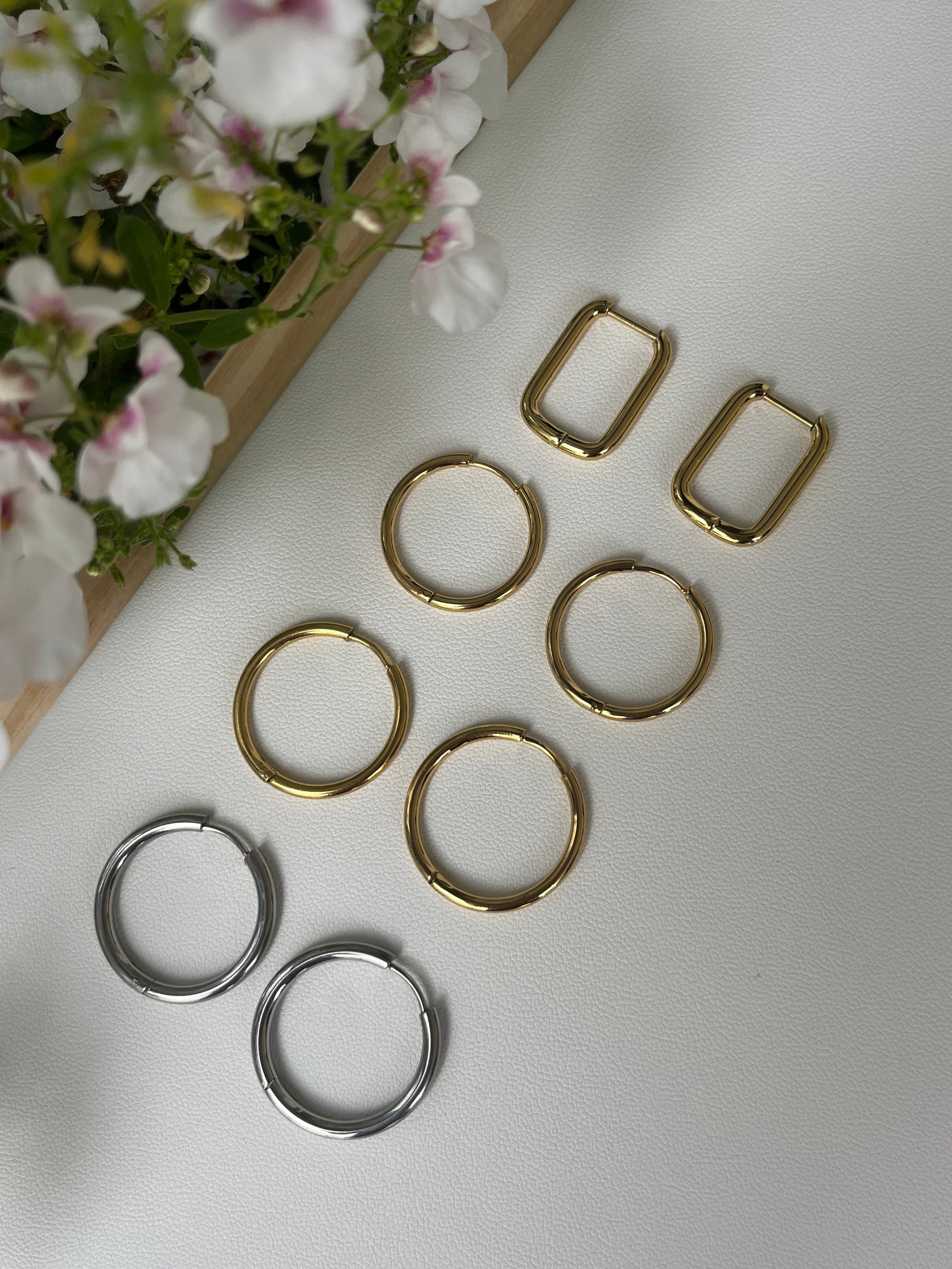 Boucles d'oreilles interchangeables - Fleurs d'été