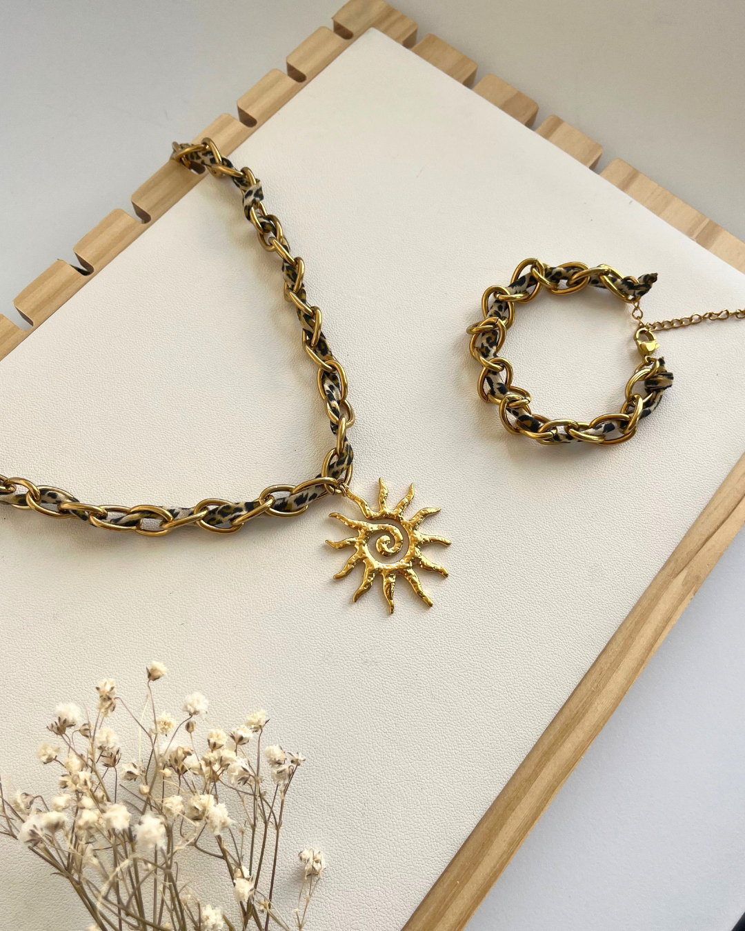 Ensemble Léopard - Collier et Bracelet