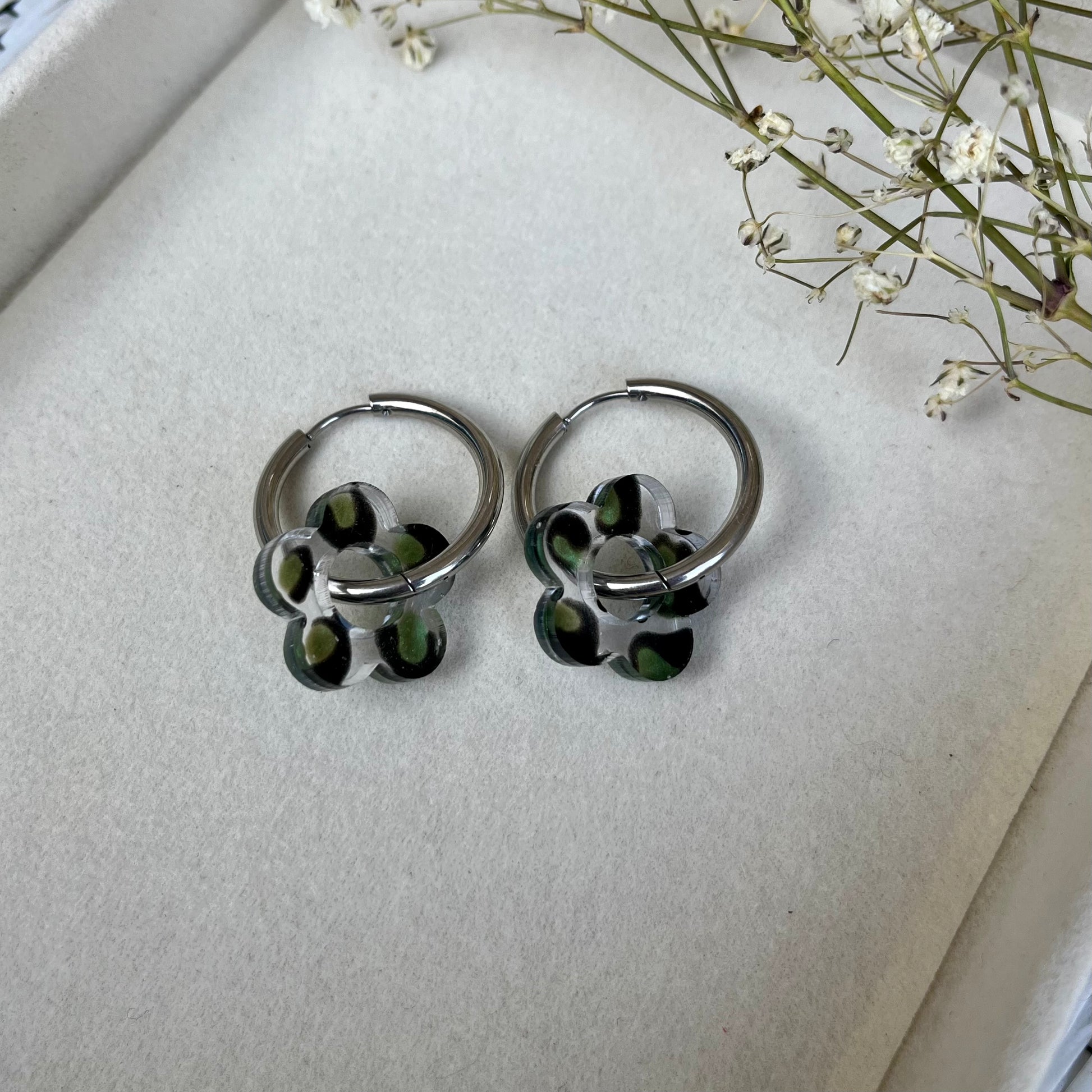 Boucles d'oreilles interchangeables - Léopard