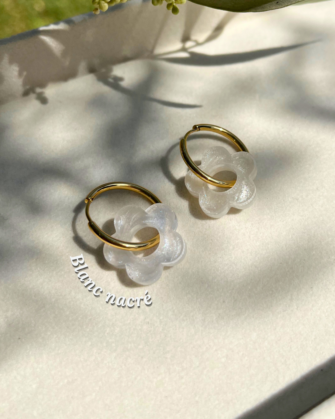 Boucles d'oreilles interchangeables - Unies et nacrées