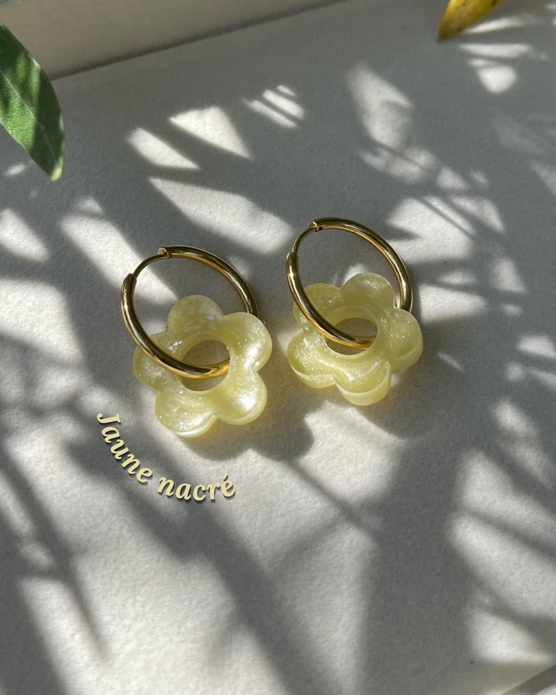 Boucles d'oreilles interchangeables - Unies et nacrées