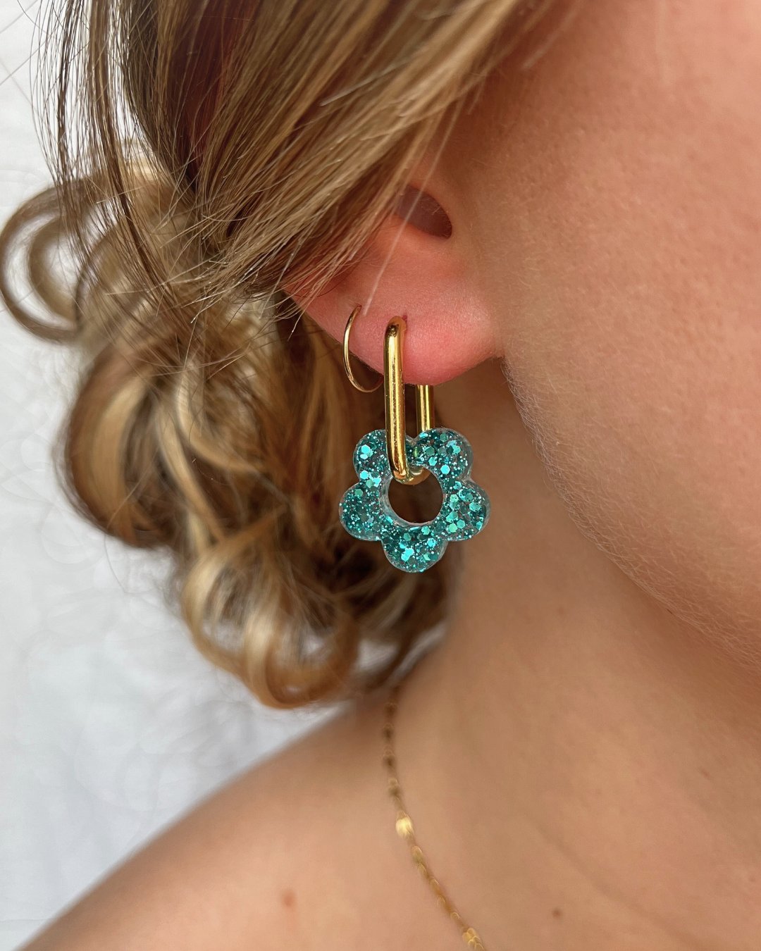 Boucles d'oreilles interchangeables - Paillettes