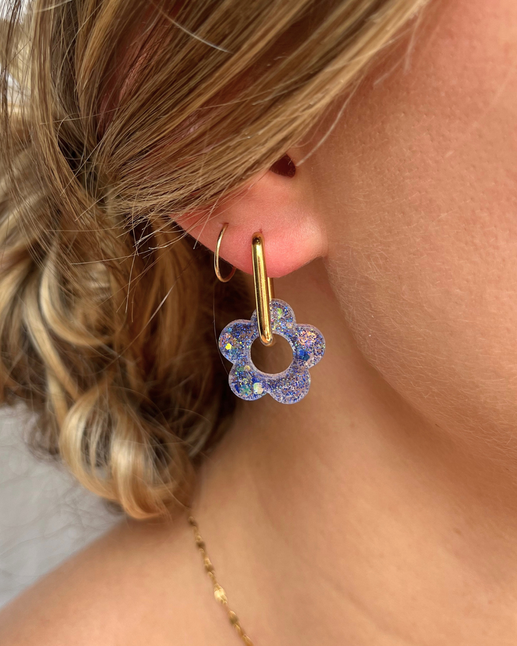 Boucles d'oreilles interchangeables - Paillettes