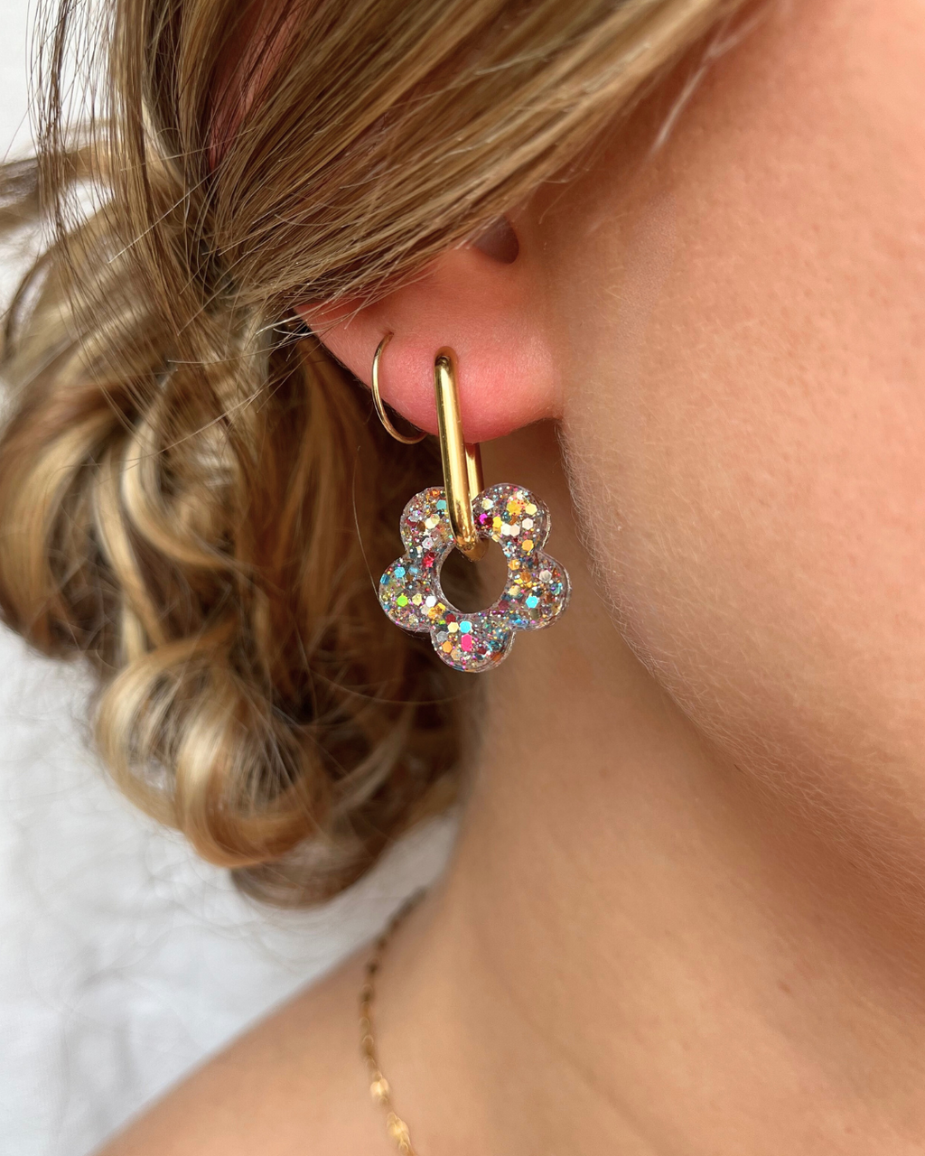 Boucles d'oreilles interchangeables - Paillettes