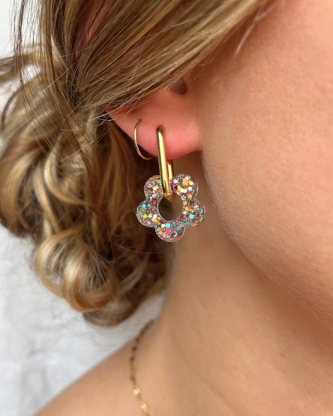 Boucles d'oreilles interchangeables - Paillettes