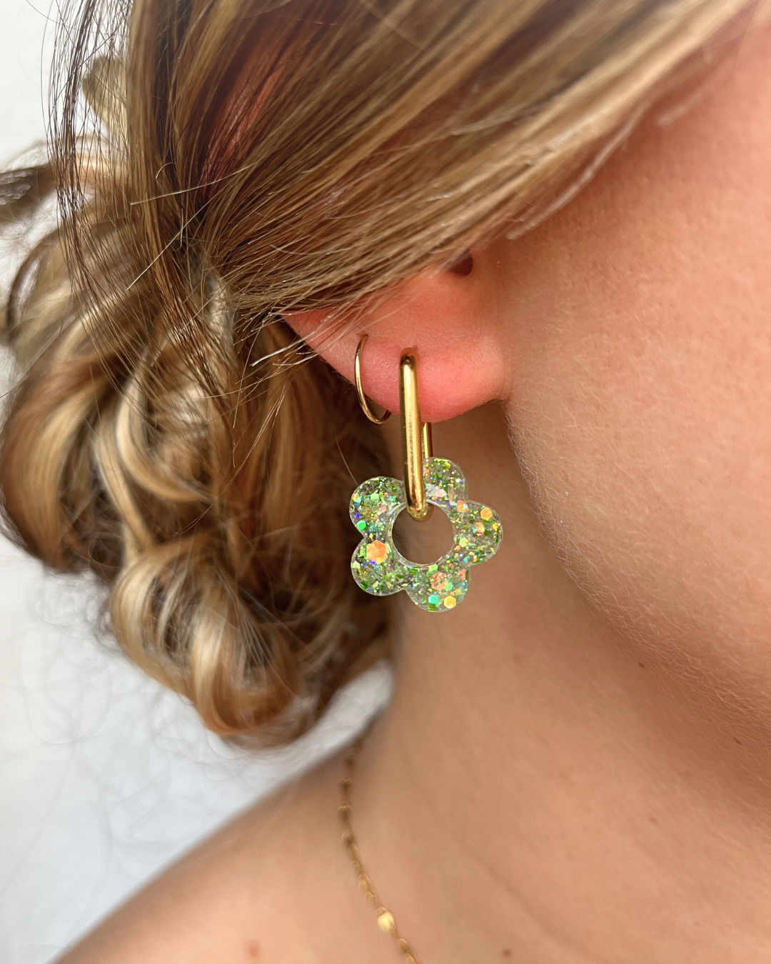 Boucles d'oreilles interchangeables - Paillettes