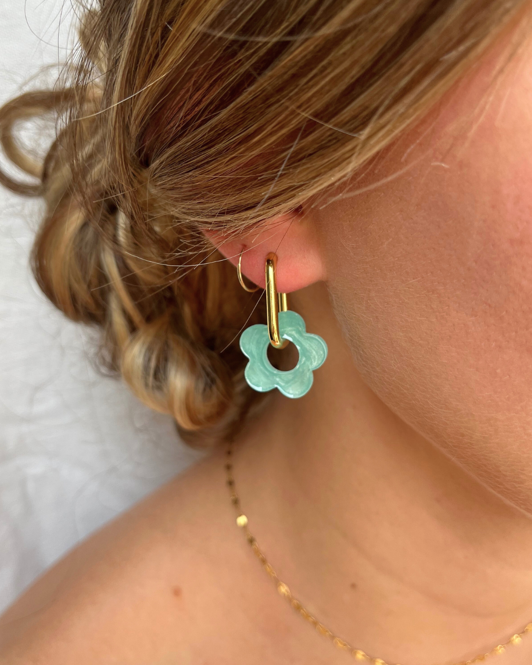 Boucles d'oreilles interchangeables - Unies et nacrées