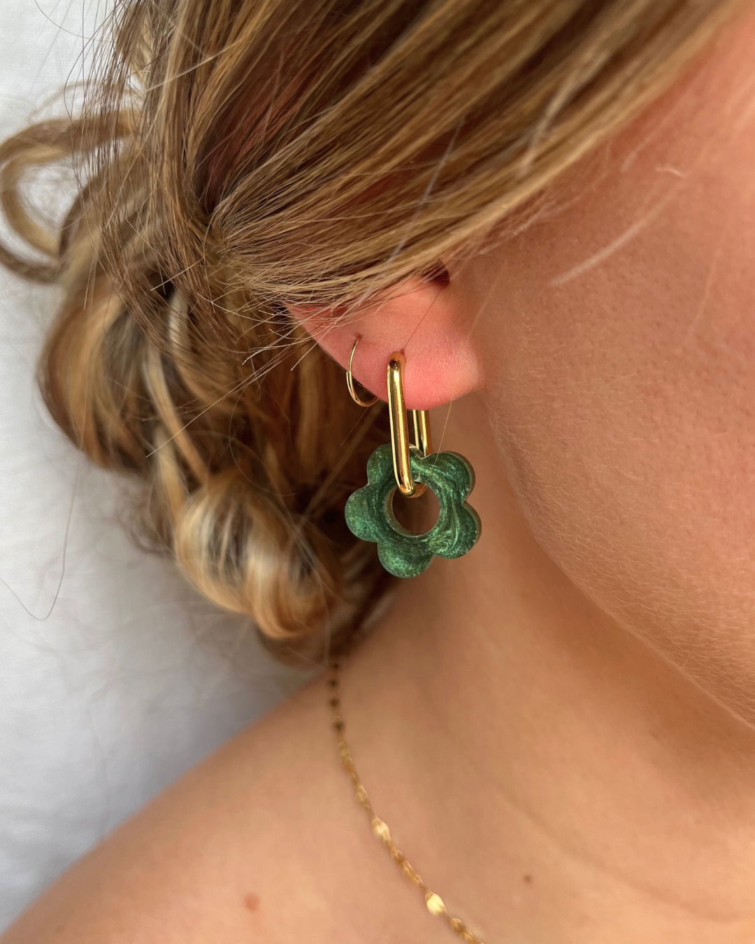 Boucles d'oreilles interchangeables - Unies et nacrées