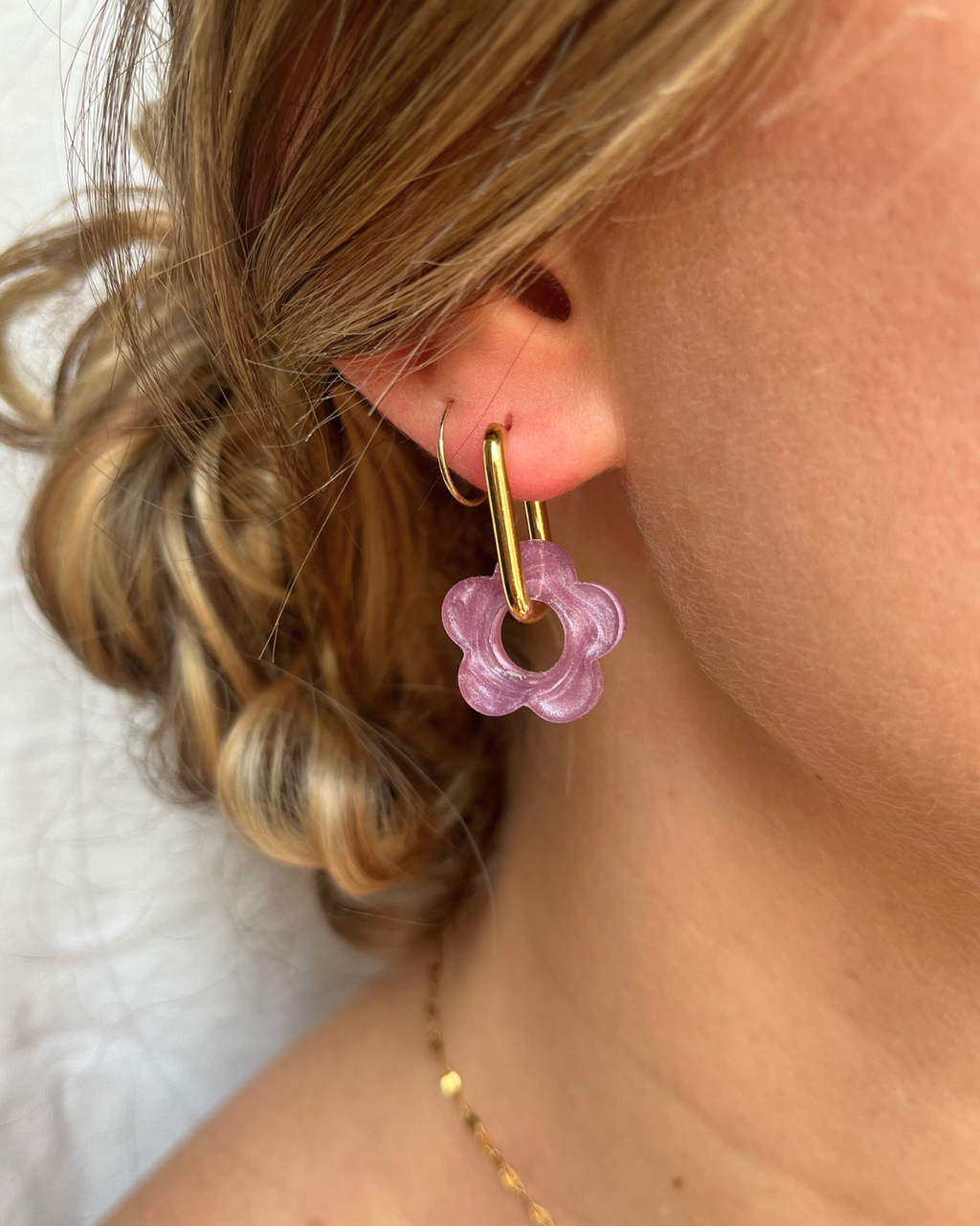 Boucles d'oreilles interchangeables - Unies et nacrées